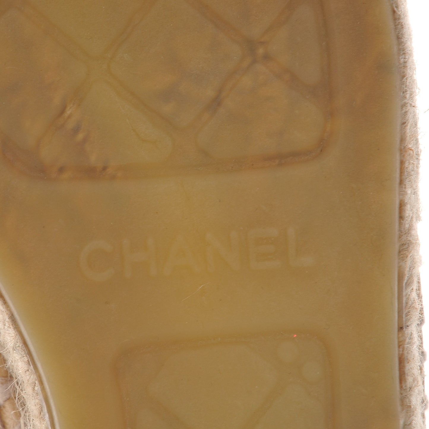 Lambskin CC Espadrilles 38 Beige Black