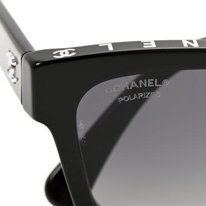 Chanel Acetate Polarized Square Sunglasses 5417 Black 7 of 8
