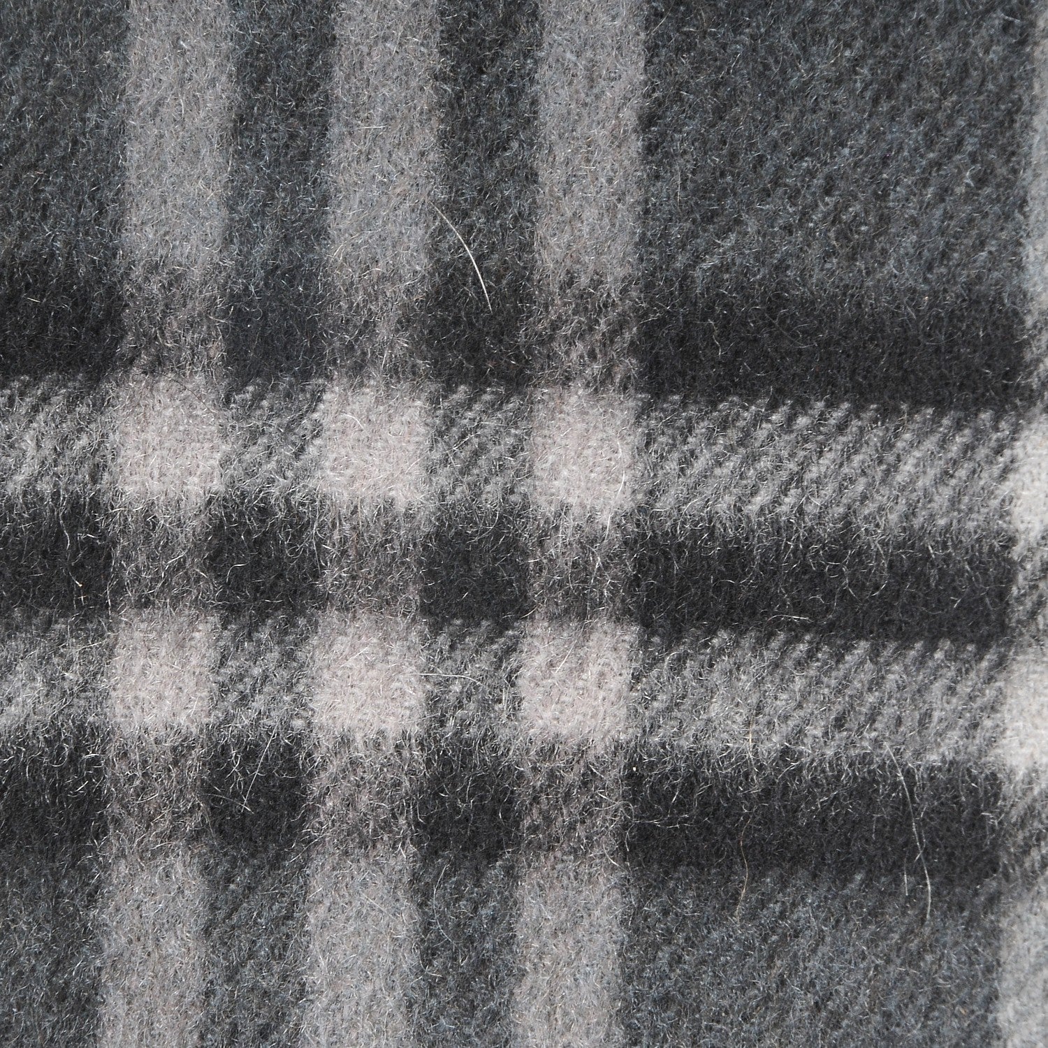 Burberry Cashmere Icon Check Fringe Scarf Dark Charcoal 3 of 4