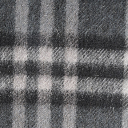 Burberry Cashmere Icon Check Fringe Scarf Dark Charcoal 3 of 4