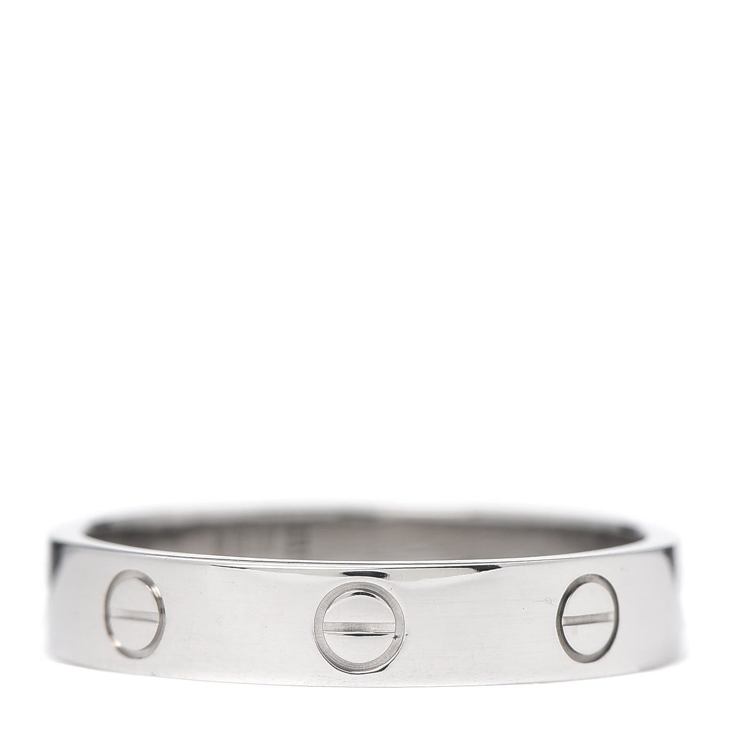 18K White Gold 3.5mm LOVE Wedding Band Ring 57 8