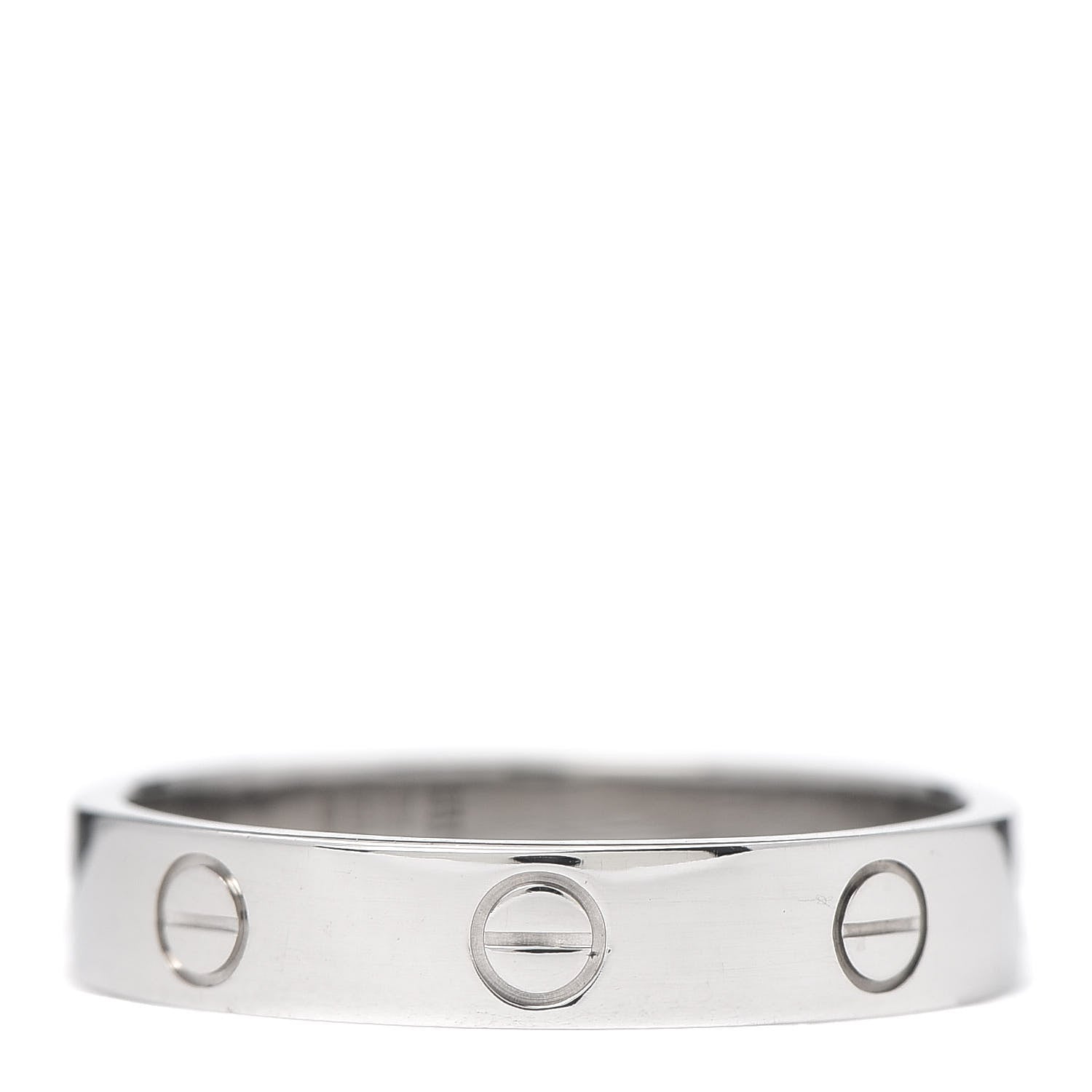 Cartier 18K White Gold 3.5mm LOVE Wedding Band Ring 57 8 3 of 4