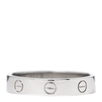 Cartier 18K White Gold 3.5mm LOVE Wedding Band Ring 57 8 3 of 4