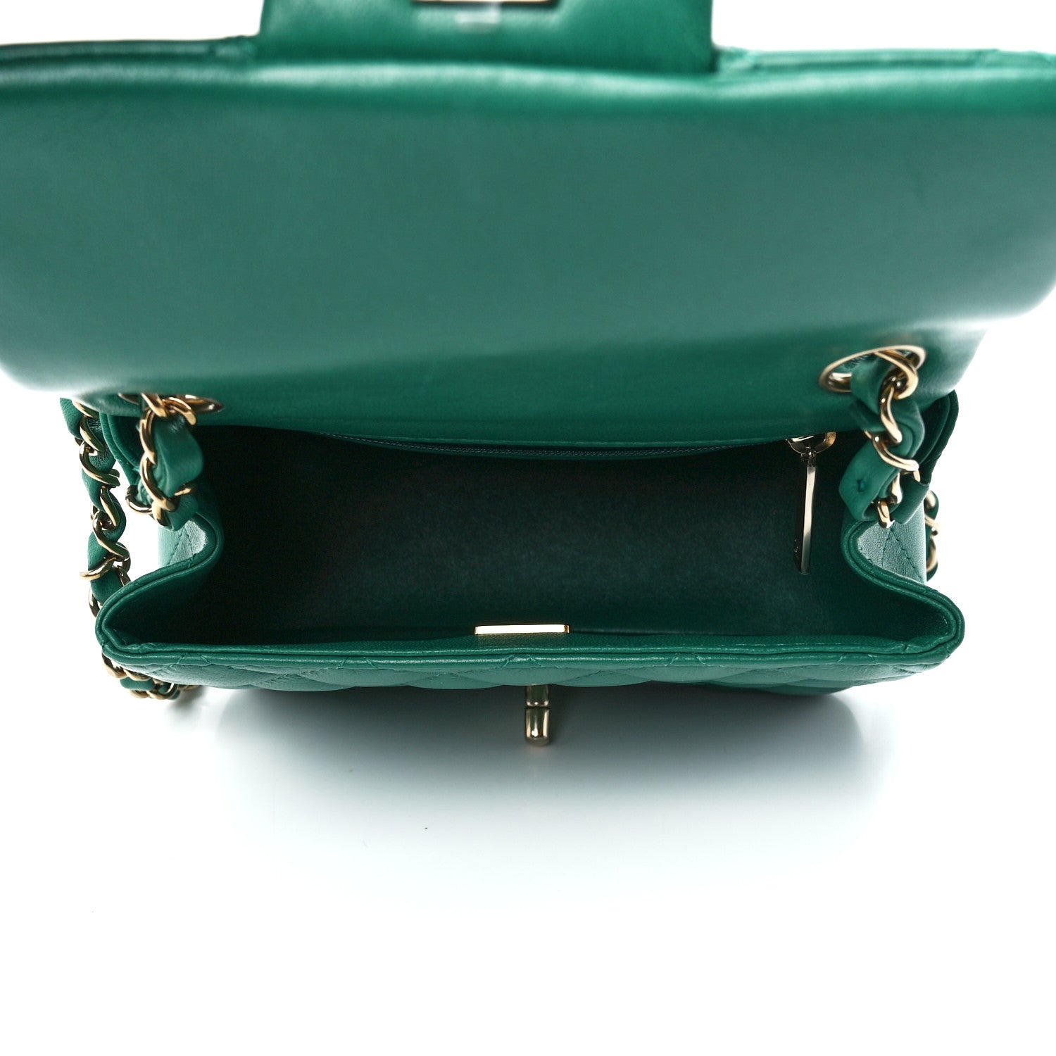Chanel Lambskin Quilted Mini Square Flap Green 4 of 11