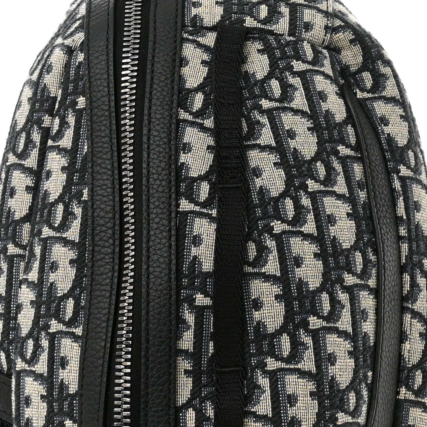 Grained Calfskin Oblique Scarab Sling Bag Blue Black