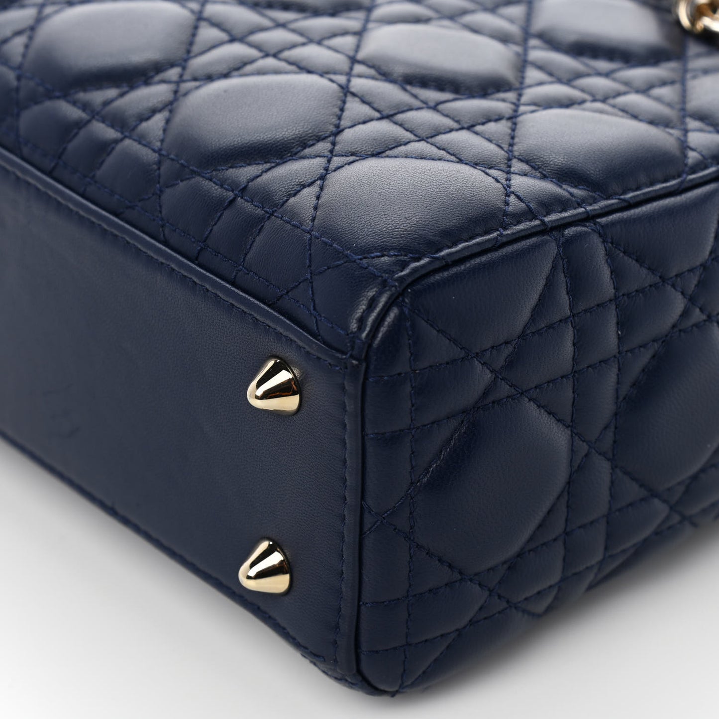 Lambskin Cannage Small Lucky Badges My Lady Dior Navy