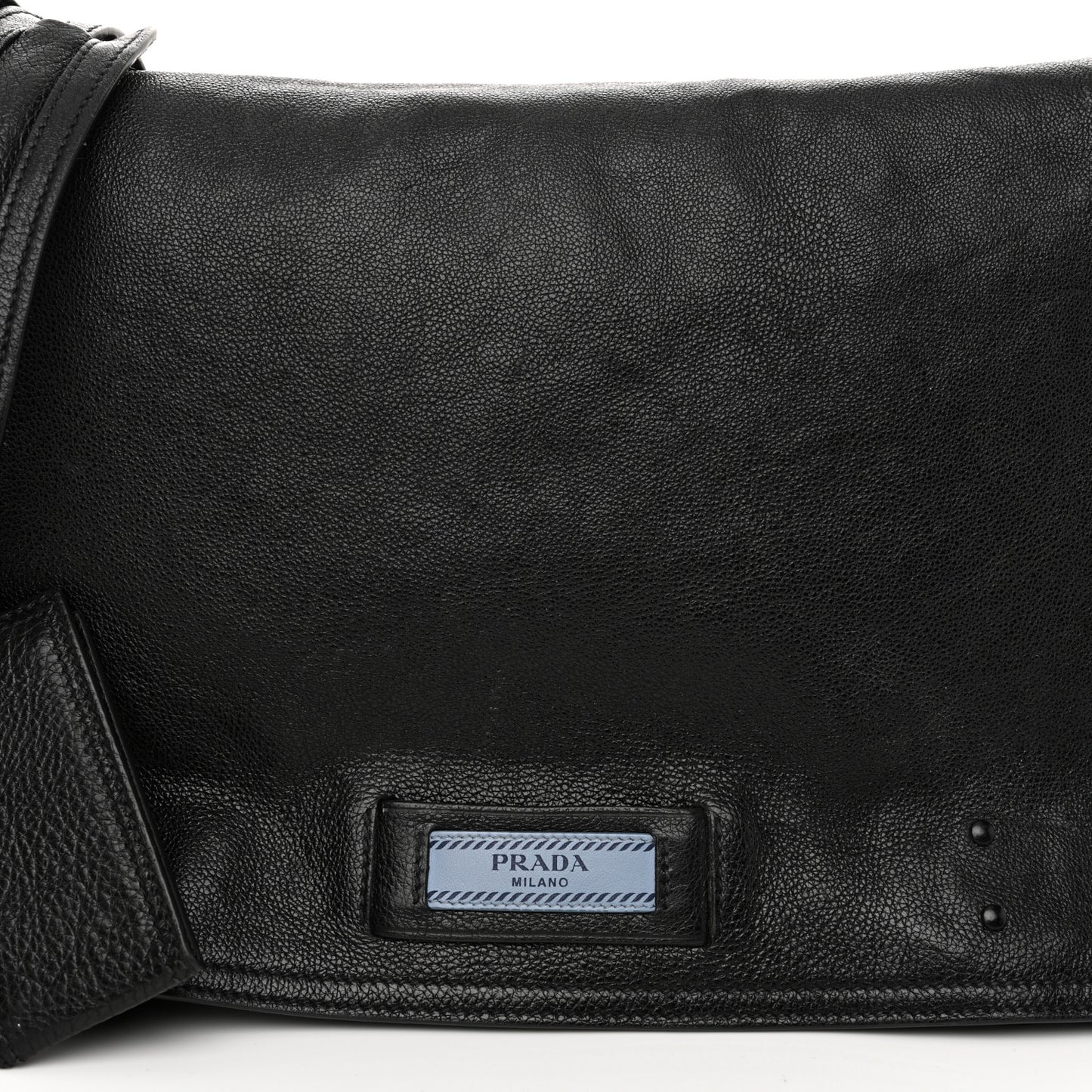 Glace Calf Etiquette Flap Black Astrale
