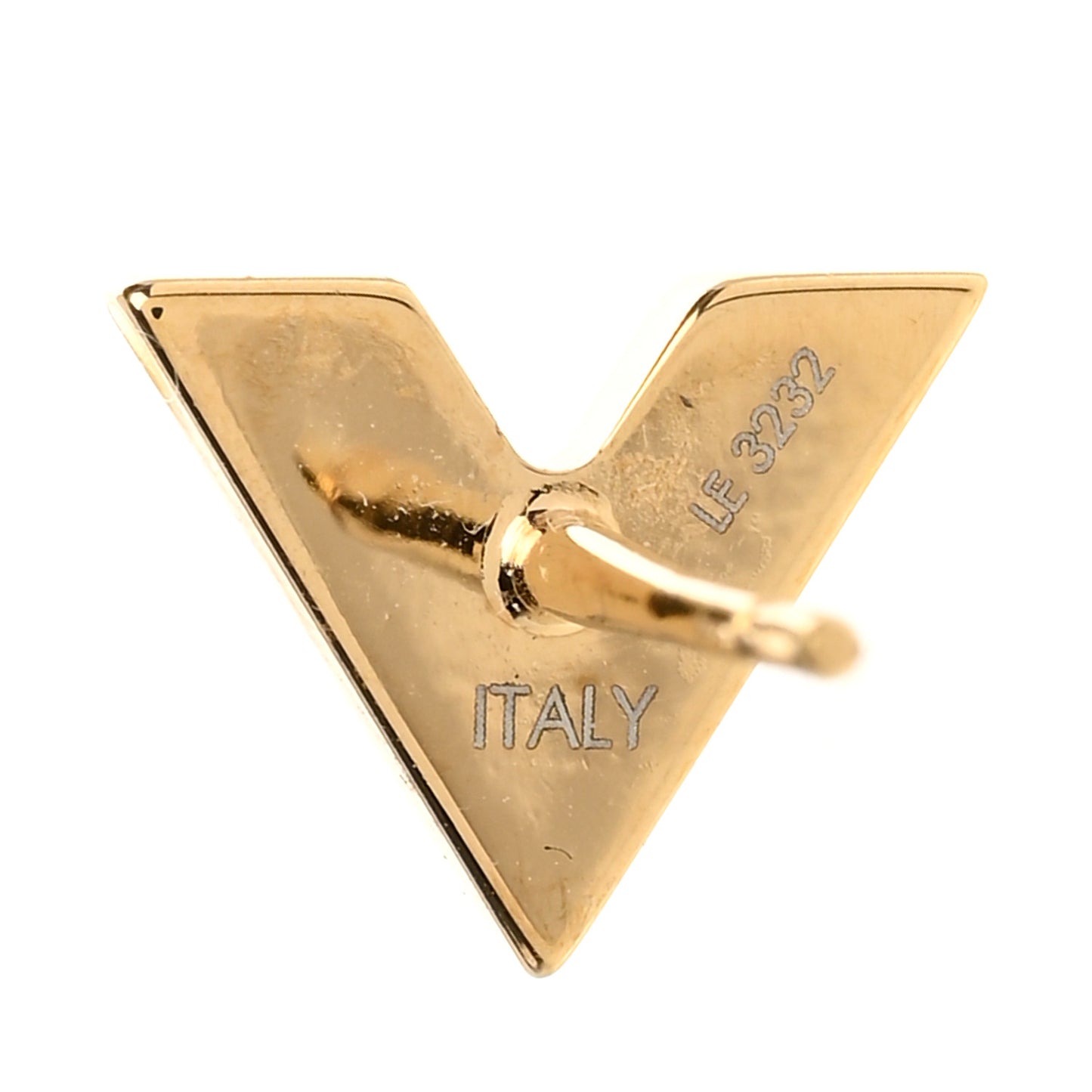 Brass Essential V Stud Earrings Gold