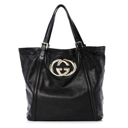 Gucci Calfskin Large Britt Shoulder Bag Black 1 of 20