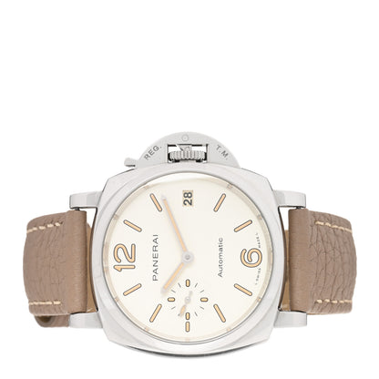 Panerai Stainless Steel Calfskin 38mm Luminor Piccolo Due Automatic Watch PAM01043 2 of 5