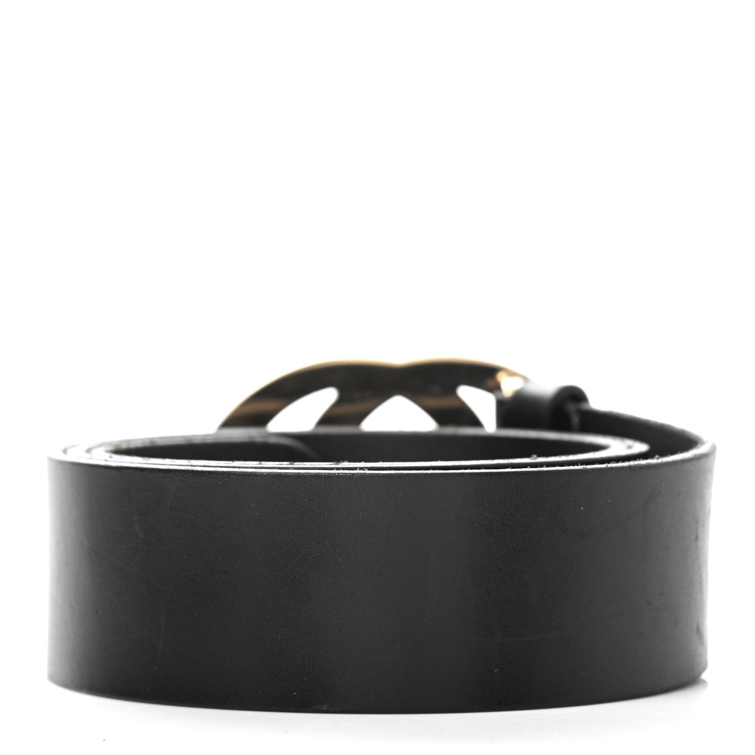 Gucci Calfskin Tortoise Gold Interlocking G Belt 85 34 Black 2 of 5