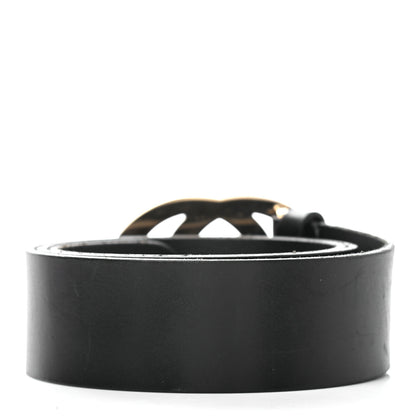 Gucci Calfskin Tortoise Gold Interlocking G Belt 85 34 Black 2 of 5