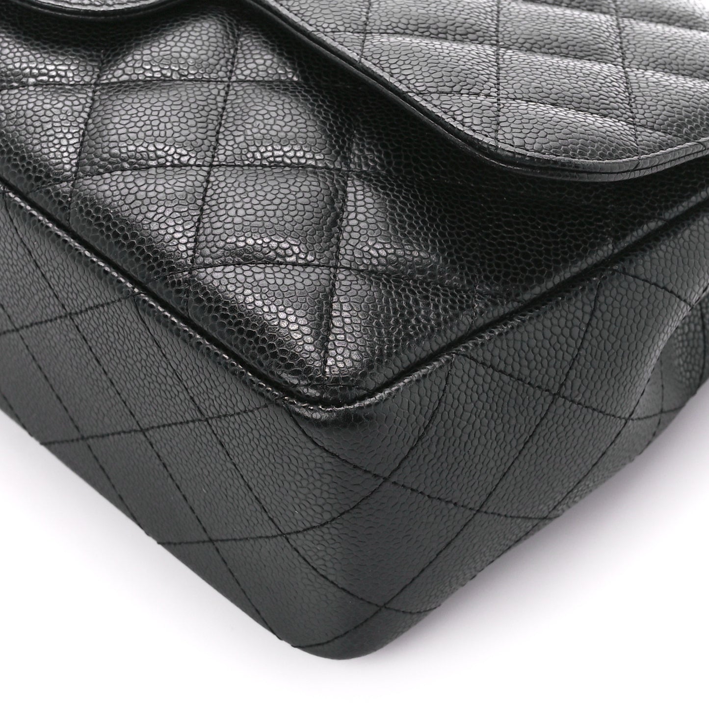 Caviar Quilted Jumbo Single Flap Black