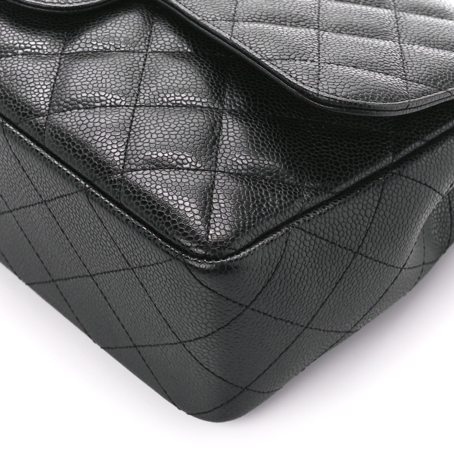Chanel Caviar Quilted Jumbo Single Flap Black 10 of 12