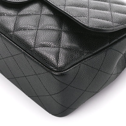 Chanel Caviar Quilted Jumbo Single Flap Black 10 of 12