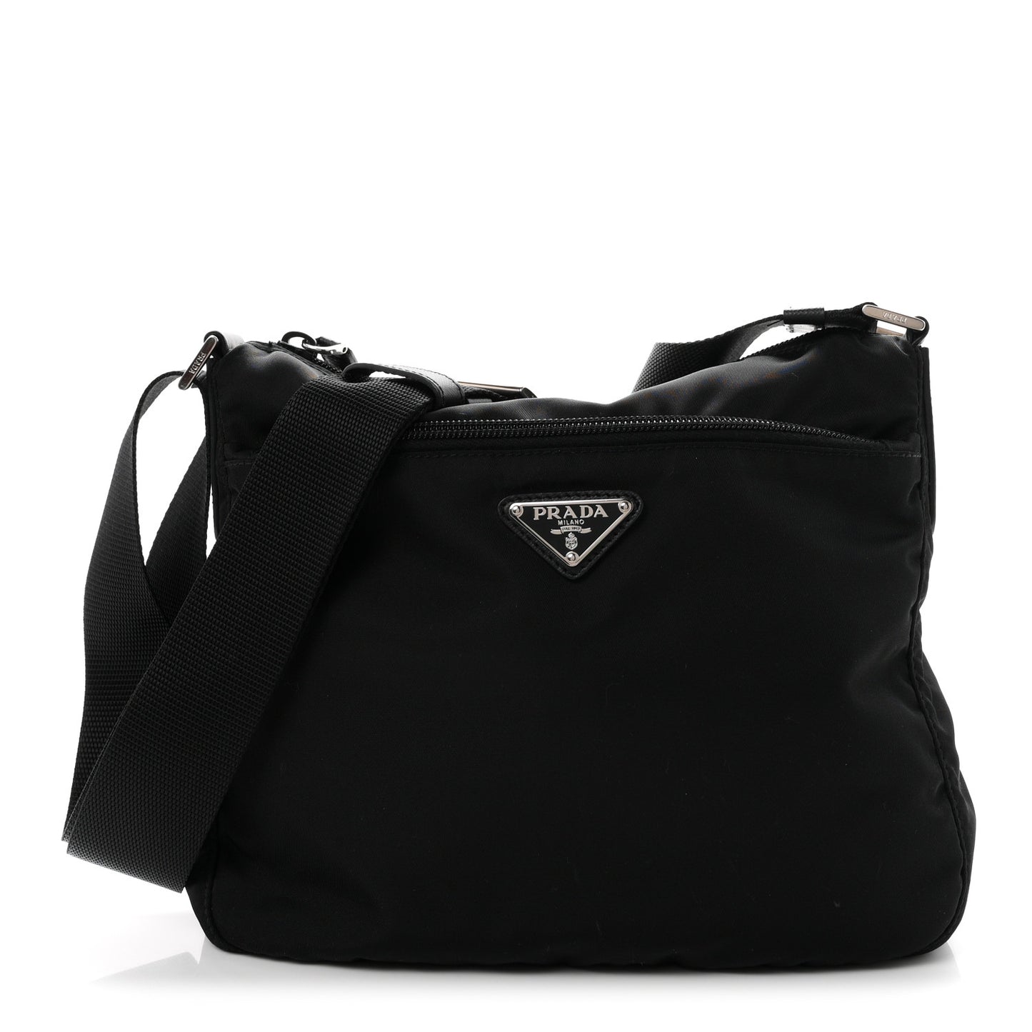 Nylon Vela Messenger Bag Black