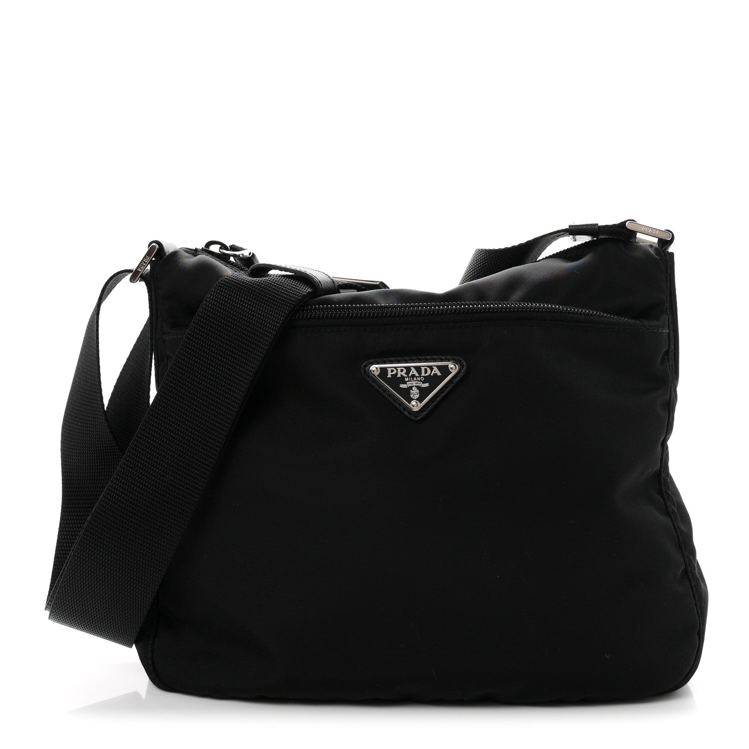 Prada Nylon Vela Messenger Bag Black 1 of 11