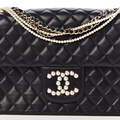 Chanel Lambskin Medium Westminster Pearl Flap Black 8 of 11