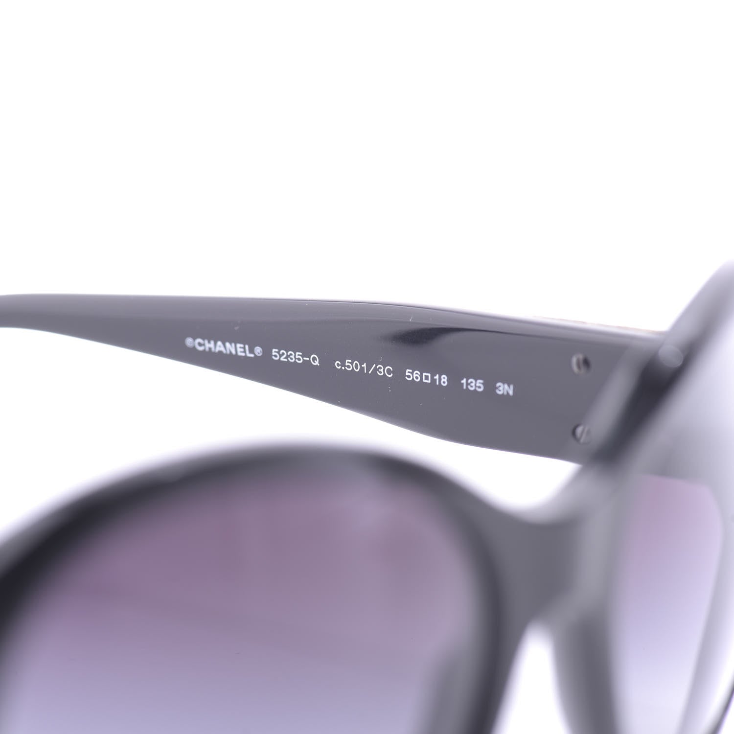 Chanel Acetate CC Turnlock Sunglasses 5235-Q Black Beige 6 of 9