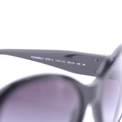 Chanel Acetate CC Turnlock Sunglasses 5235-Q Black Beige 6 of 9