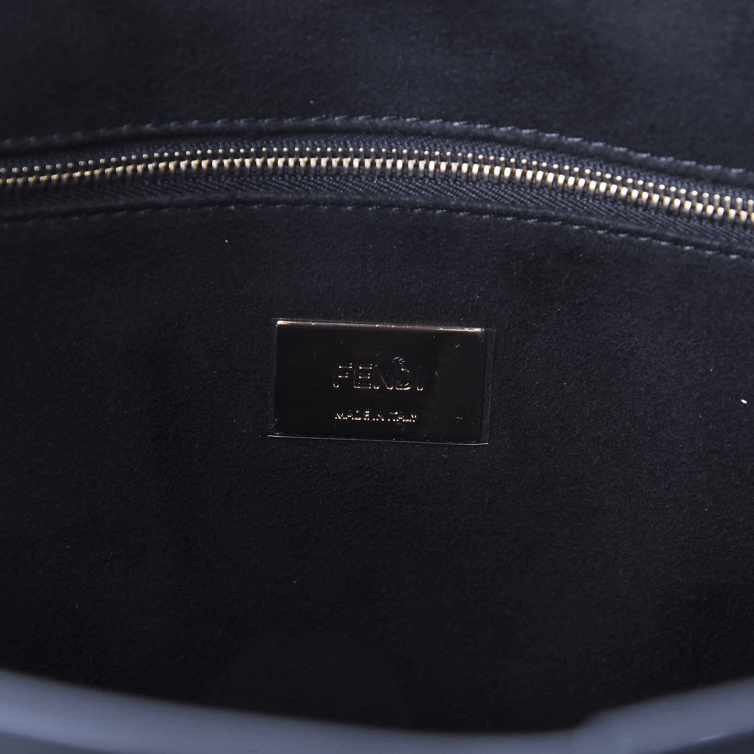 Fendi Vitello Glacier Medium FF Tote Black 9 of 10
