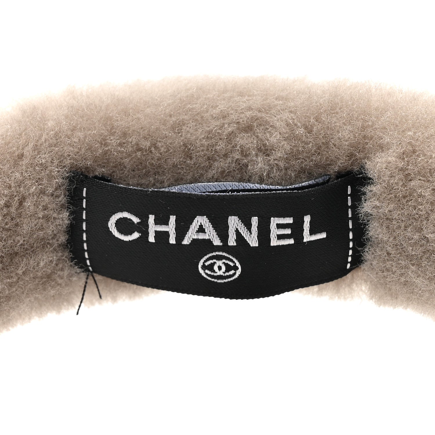 Chanel Shearling CC Ear Muffs Light Grey 6 of 7
