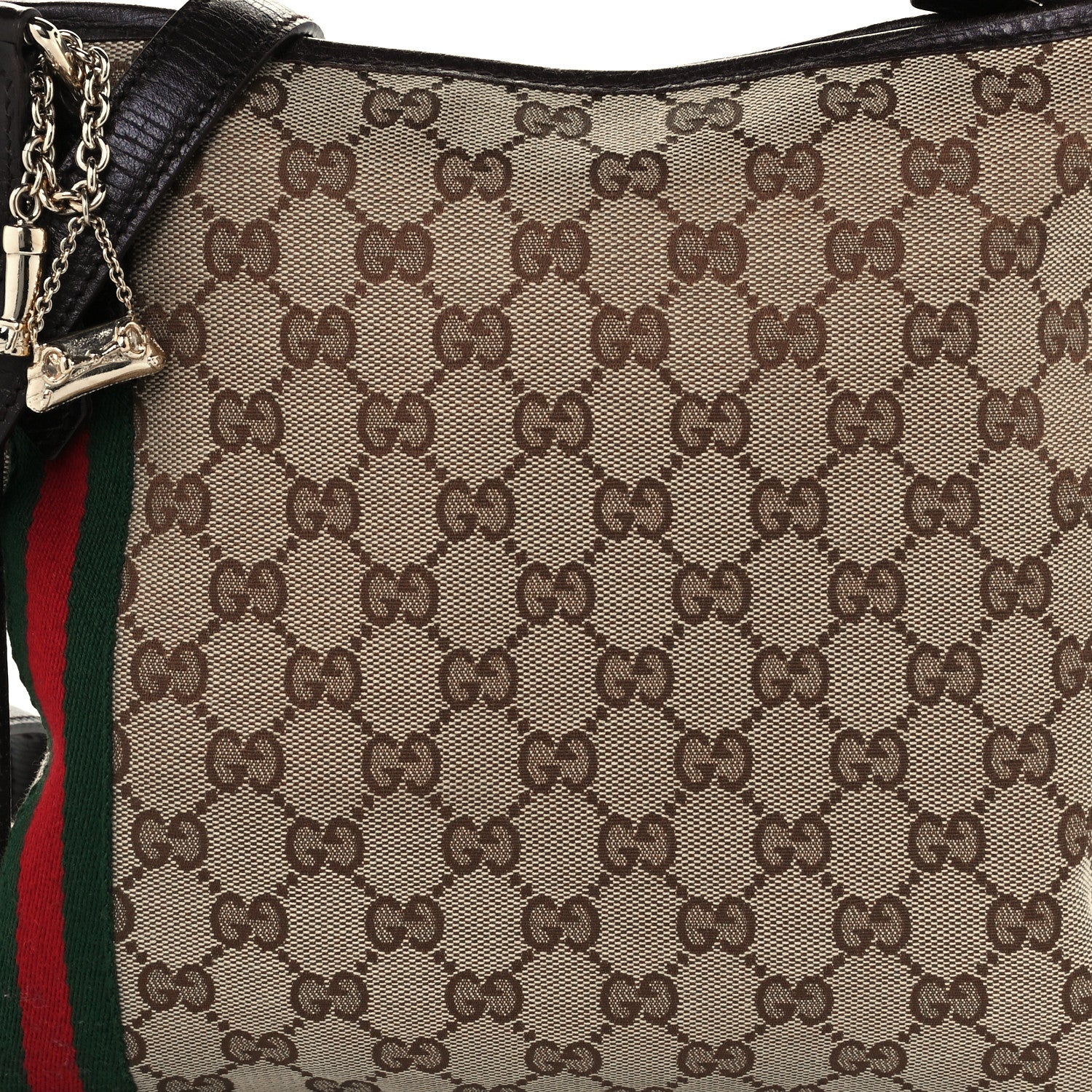 Gucci Monogram Web Jolicoeur Charms Messenger Dark Brown 8 of 10