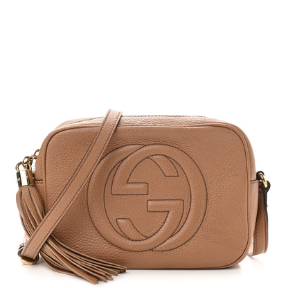 Gucci Pebbled Calfskin Small Soho Disco Bag Camelia 1 of 11