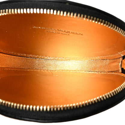 Alexander McQueen Calfskin Curve Zip Coin Purse Black Gold 5 of 7