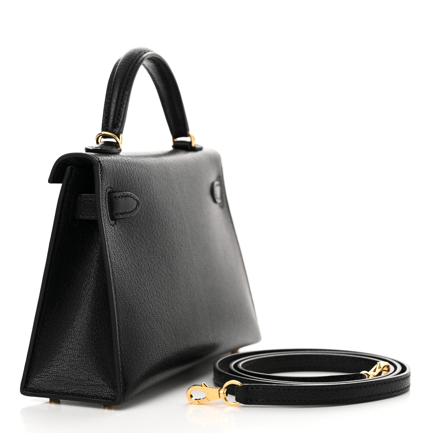 Chevre Chamkila Mini Kelly Sellier 20 Black