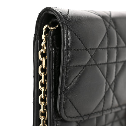 Christian Dior Lambskin Cannage Miss Dior Chain Wallet Black 14 of 15