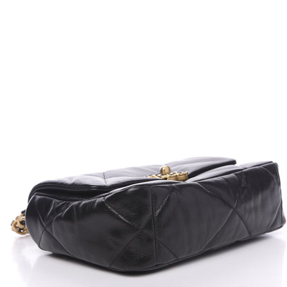 Chanel Goatskin Quilted Medium 19 Flap Black 3 of 11