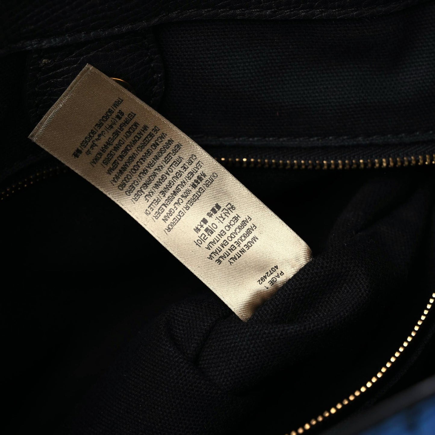 Grainy Calfskin Graffiti Print Medium Banner Tote Black