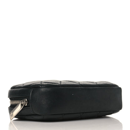 Chanel Lambskin Quilted Small Curvy Pouch Cosmetic Case Black 2 of 8