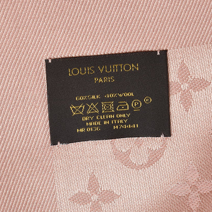 Louis Vuitton Silk Wool Monogram Shawl Natural 4 of 4