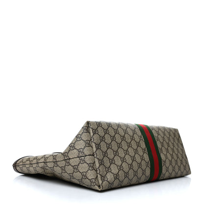 Gucci GG Supreme Monogram Medium Ophidia Shopping Tote Brown 4 of 10