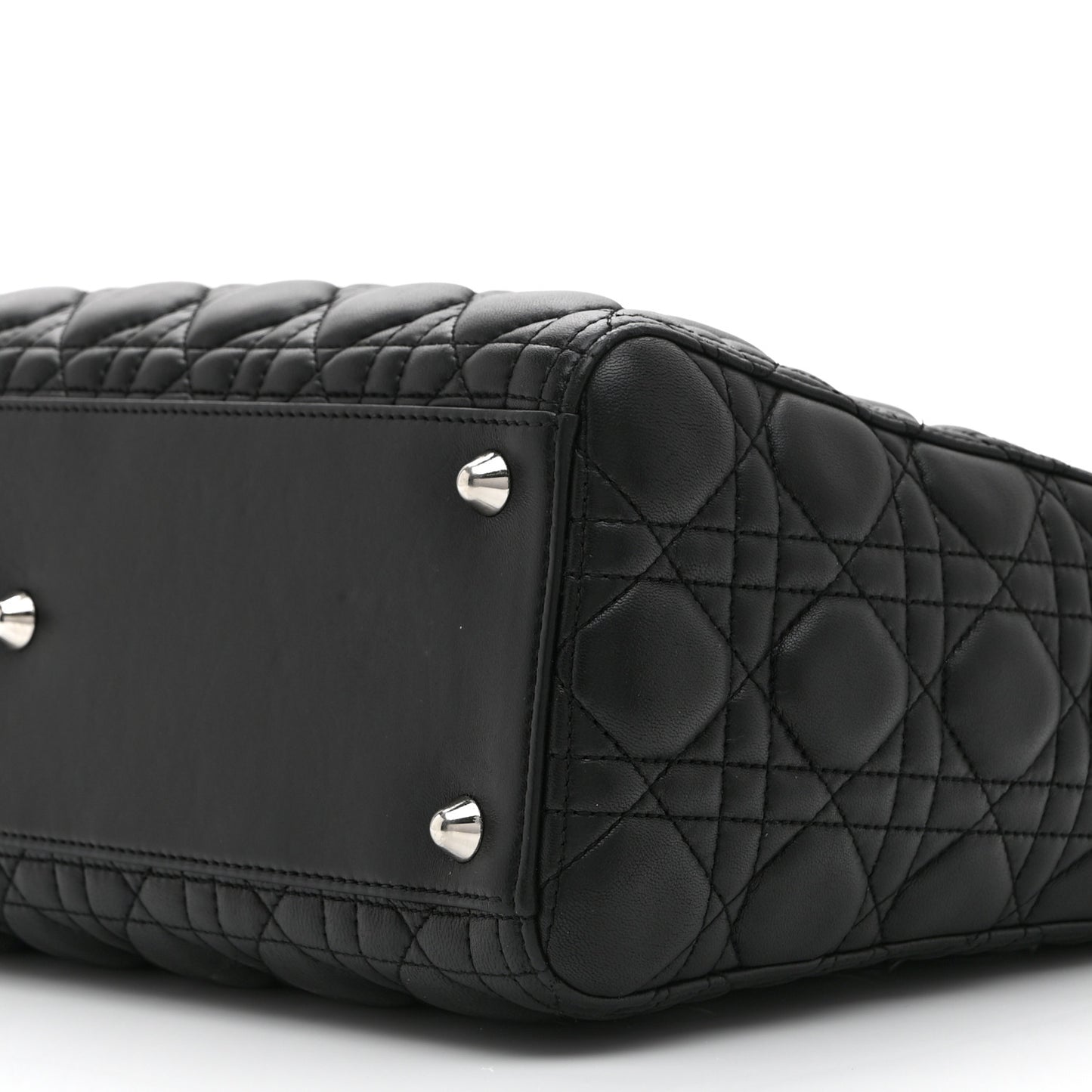Lambskin Cannage Large Lady Dior Black