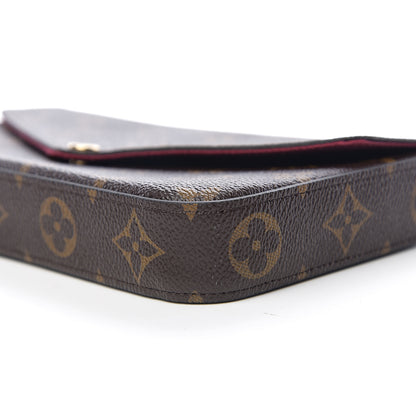 Louis Vuitton Monogram Pochette Felicie Chain Wallet Fuchsia 7 of 7