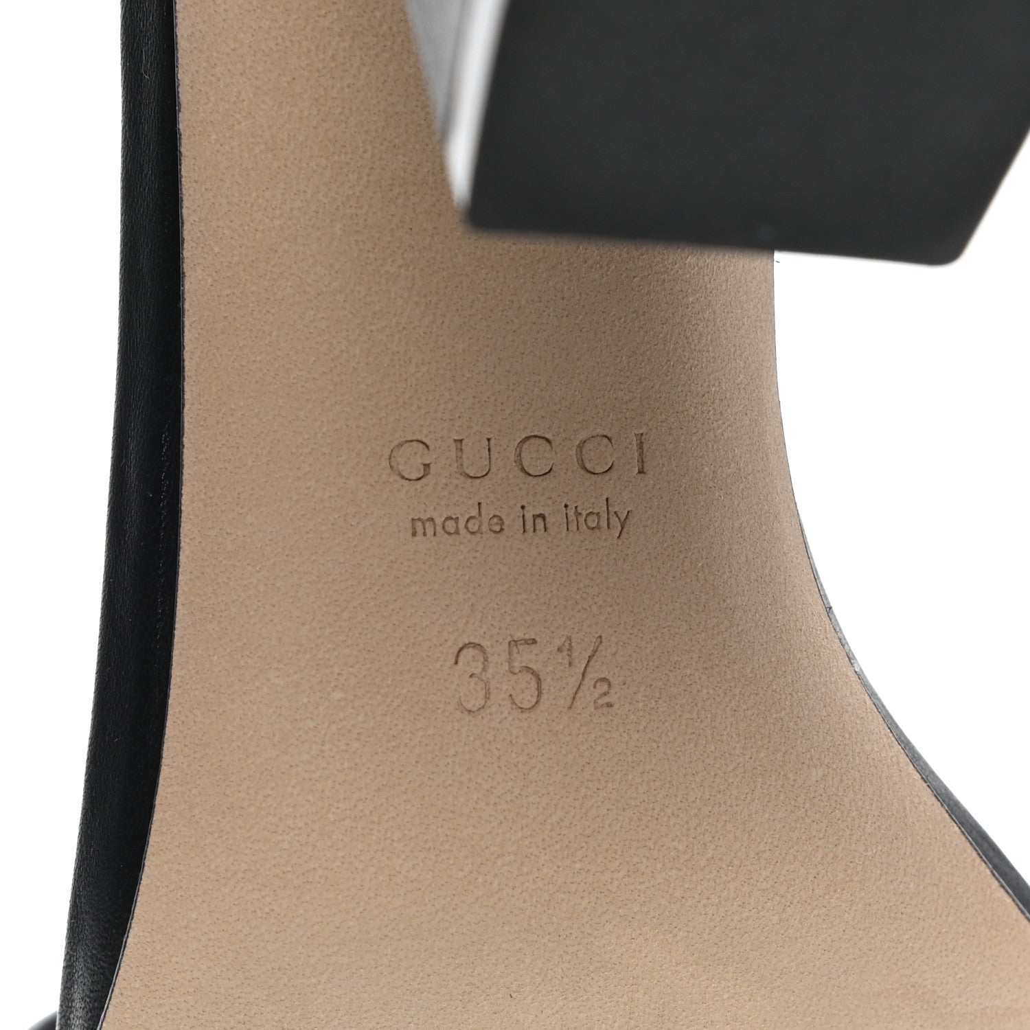 Gucci Calfskin Miro Soft Horsebit Mid Heel Sandals 35.5 Black 6 of 11