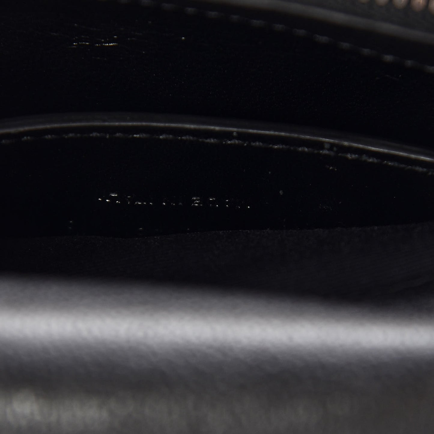 Sheepskin Matelasse Chevron Monogram Medium College Bag Black