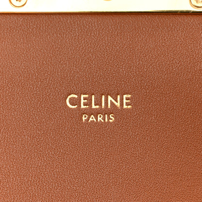 Celine Calfskin Triomphe Canvas Teen Triomphe Bag Tan 7 of 12