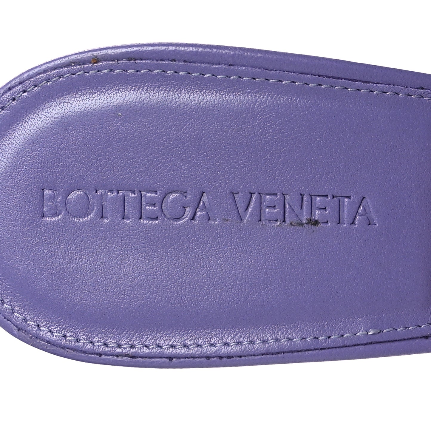 Nappa Quilted Rubber Lido Mule Sandals 39.5 Lavender