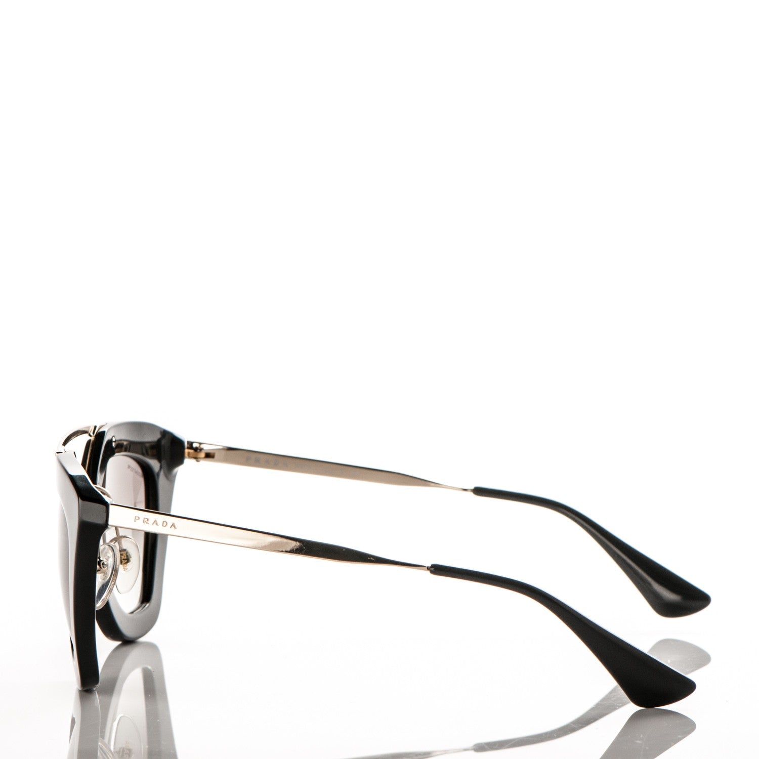 Prada Acetate Cinema Sunglasses SPR 09Q Black 3 of 6