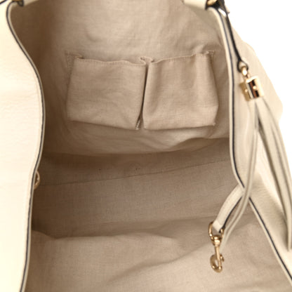 Gucci Pebbled Calfskin Large Soho Shoulder Bag Off White 5 of 11