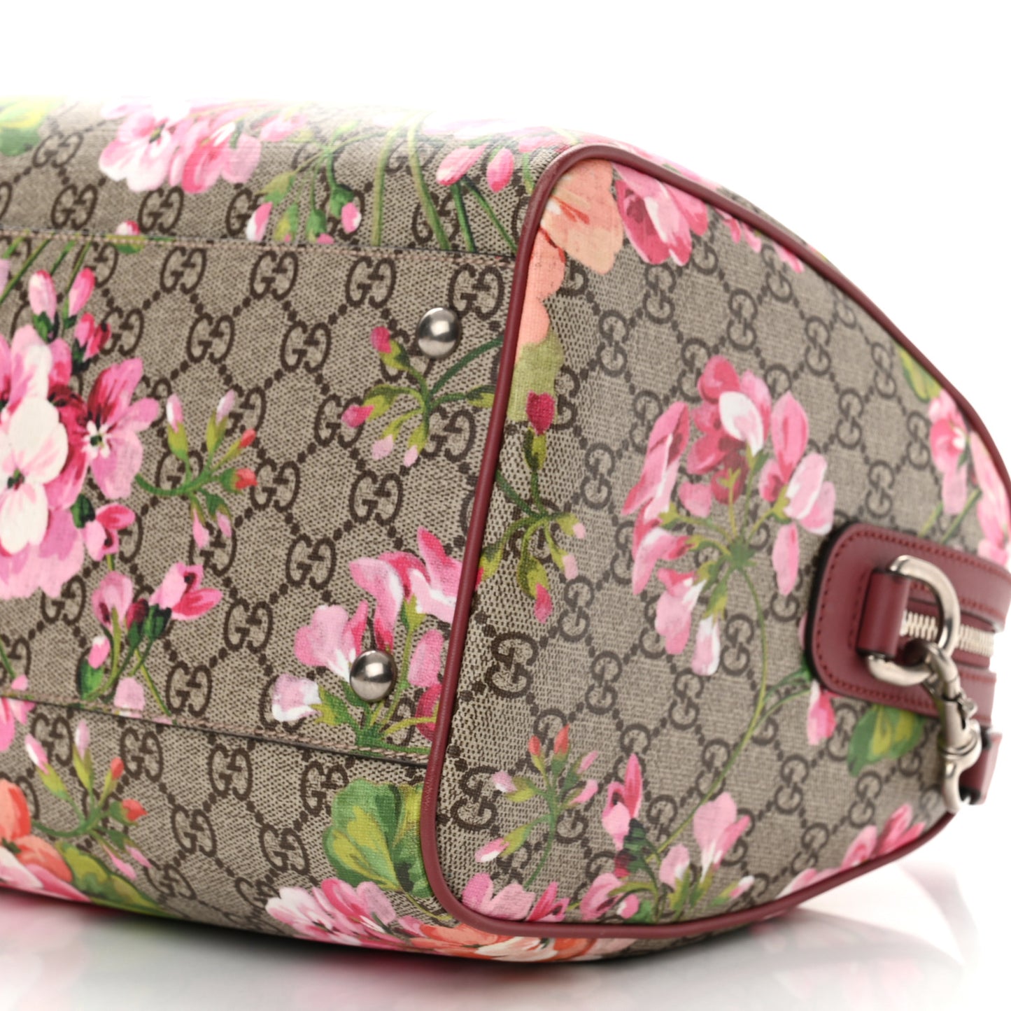 GG Supreme Monogram Blooms Medium Boston Beige Multicolor Dry Rose