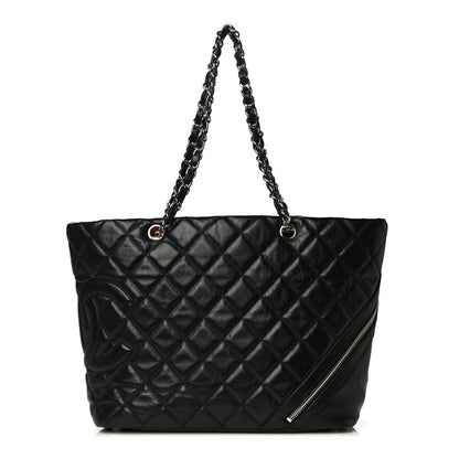 Chanel Aged Calfskin Quilted Large Cotton Club Tote Black 1 of 14
