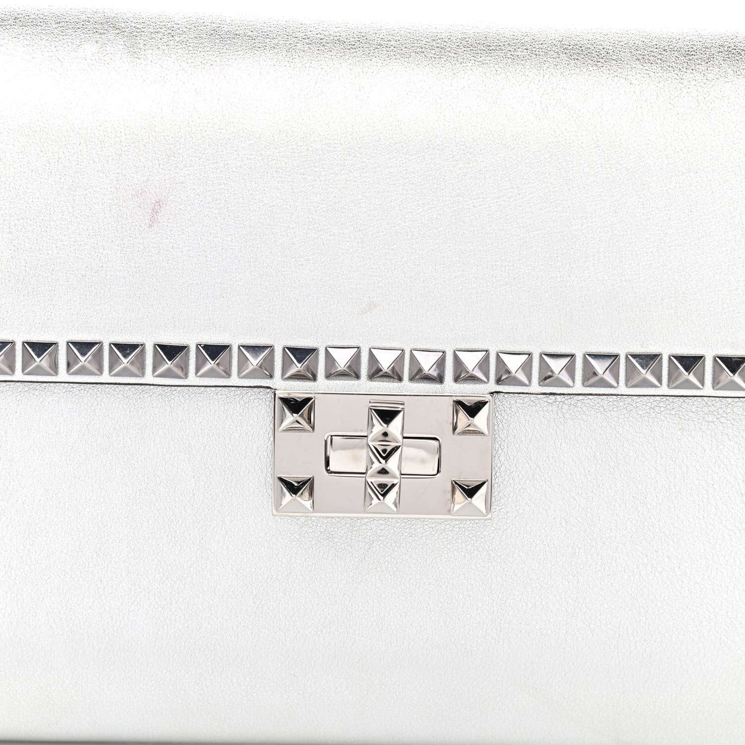 Valentino Garavani Vitello Rockstud No Limit Shoulder Bag Silver 7 of 14