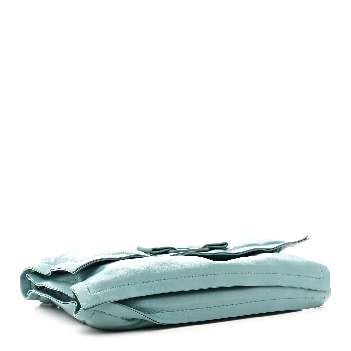 Calfskin Small Viva Bow Shoulder Bag Tyrone Turquoise