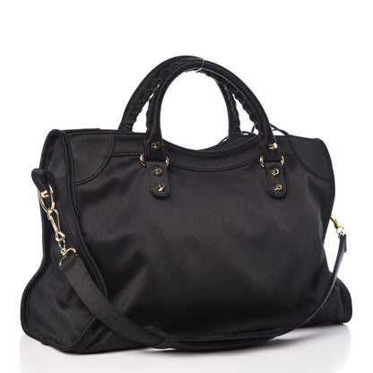 Balenciaga Satin Classic Gold Hardware City Black 4 of 11