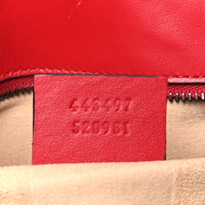Gucci Calfskin Matelasse Small GG Marmont Shoulder Bag Hibiscus Red 7 of 10